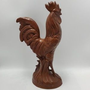 Vintage Ceramic Rooster Figurine Maddux Of Calif Made In USA #932 MCM Retro Farm